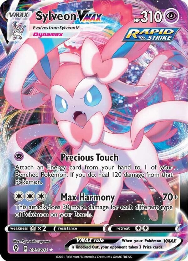 Sylveon VMAX 075/203 Holofoil SWSH07: Evolving Skies