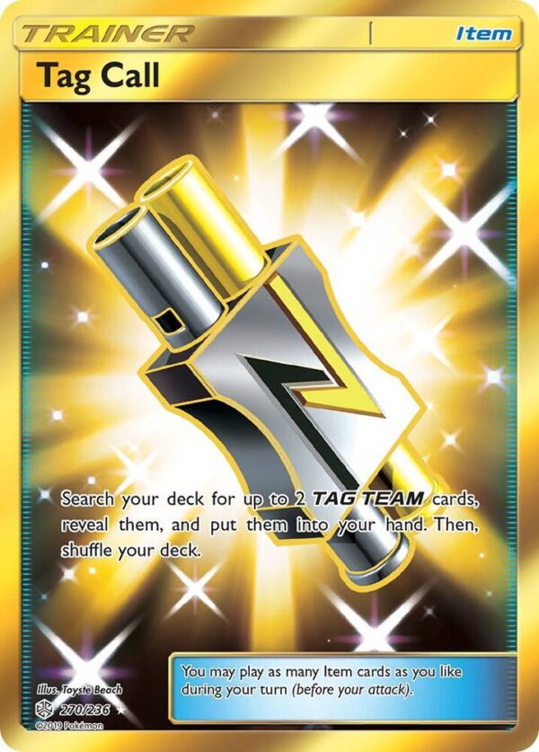 Tag Call (Secret) 270/236 Holofoil SM – Cosmic Eclipse Tag Call (Secret) 270/236 Holofoil SM – Cosmic Eclipse