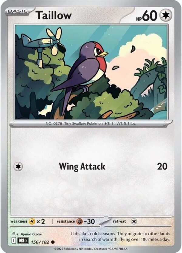 Taillow 156/182 Normal SV10: Destined Rivals Taillow 156/182 Normal SV10: Destined Rivals