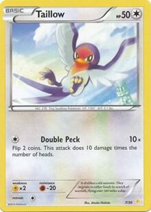 Taillow 7/30 Normal XY Trainer Kit: Pikachu Libre & Suicune