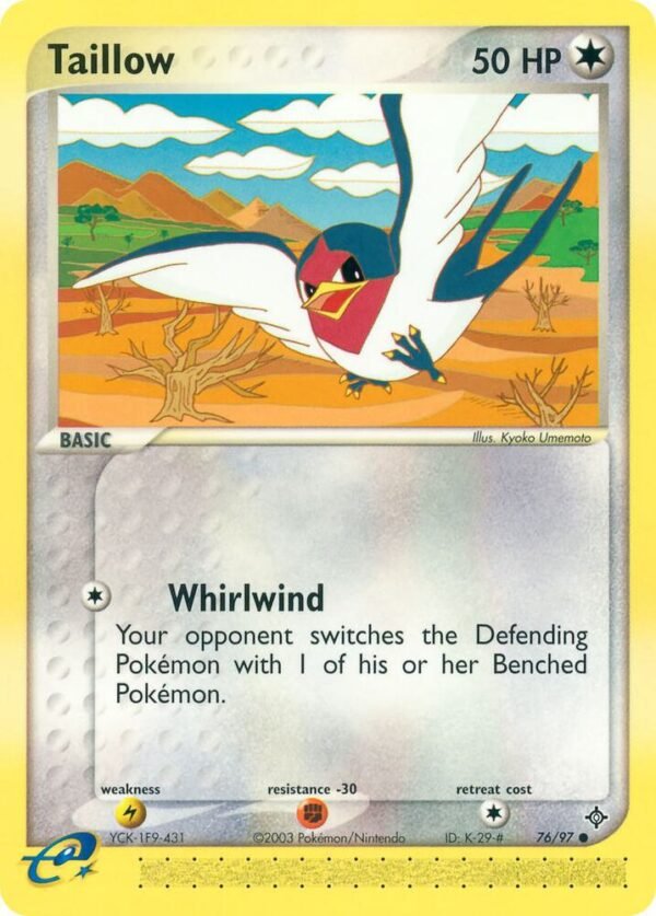 Taillow 76/97 Reverse Holofoil Dragon