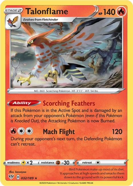 Talonflame 032/189 Normal SWSH03: Darkness Ablaze