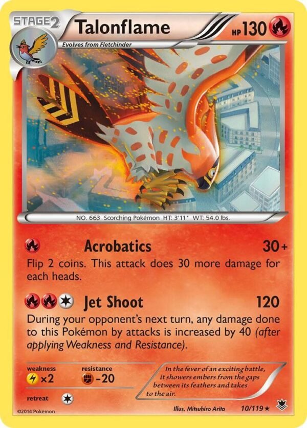 Talonflame 10/119 Reverse Holofoil XY – Phantom Forces Talonflame 10/119 Reverse Holofoil XY – Phantom Forces