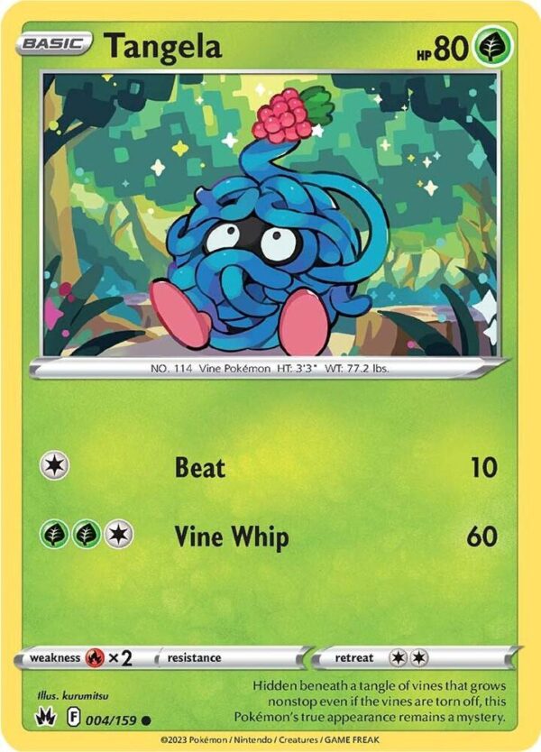 Tangela 004/159 Reverse Holofoil Crown Zenith