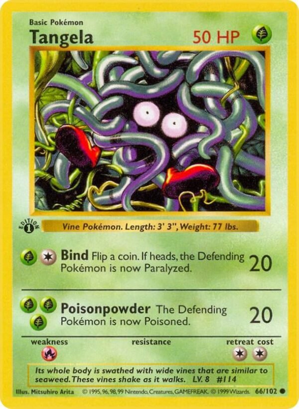Tangela 066/102 Unlimited Base Set (Shadowless) Tangela 066/102 Unlimited Base Set (Shadowless)