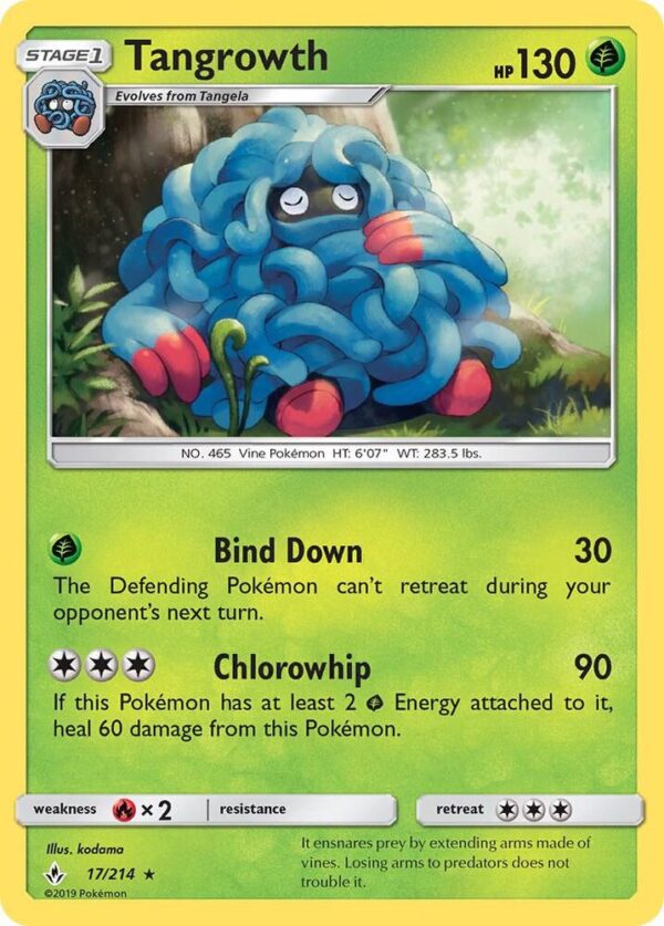Tangrowth 17/214 Normal SM – Unbroken Bonds Tangrowth 17/214 Normal SM – Unbroken Bonds