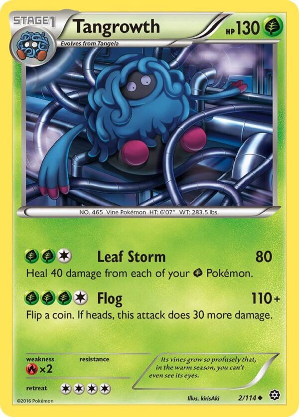 Tangrowth 2/114 Reverse Holofoil XY – Steam Siege Tangrowth 2/114 Reverse Holofoil XY – Steam Siege