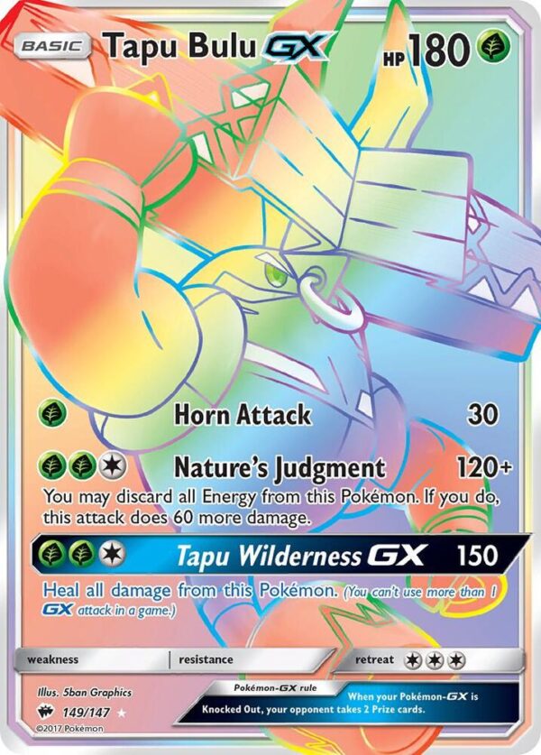 Tapu Bulu GX (Secret) 149/147 Holofoil SM – Burning Shadows