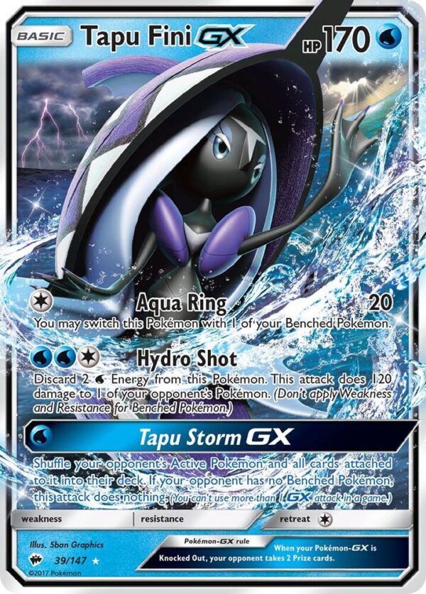 Tapu Fini GX 39/147 Holofoil SM – Burning Shadows