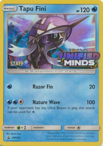 Tapu Fini SM203 (Prerelease) [Staff] Holofoil SM Promos