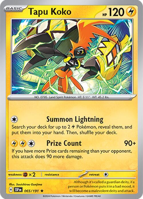 Tapu Koko 065/191 Reverse Holofoil SV08: Surging Sparks
