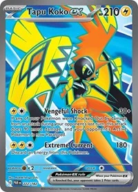 Tapu Koko ex | 222/182 | Holofoil | SV04: Paradox Rift