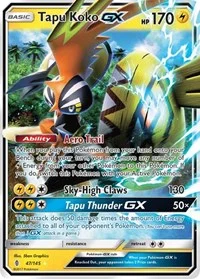 Tapu Koko GX | 47/145 | Holofoil | SM - Guardians Rising