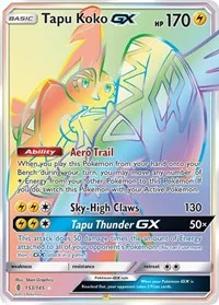 Tapu Koko GX (Secret) | 153/145 | Holofoil | SM - Guardians Rising Tapu Koko GX (Secret) | 153/145 | Holofoil | SM - Guardians Rising