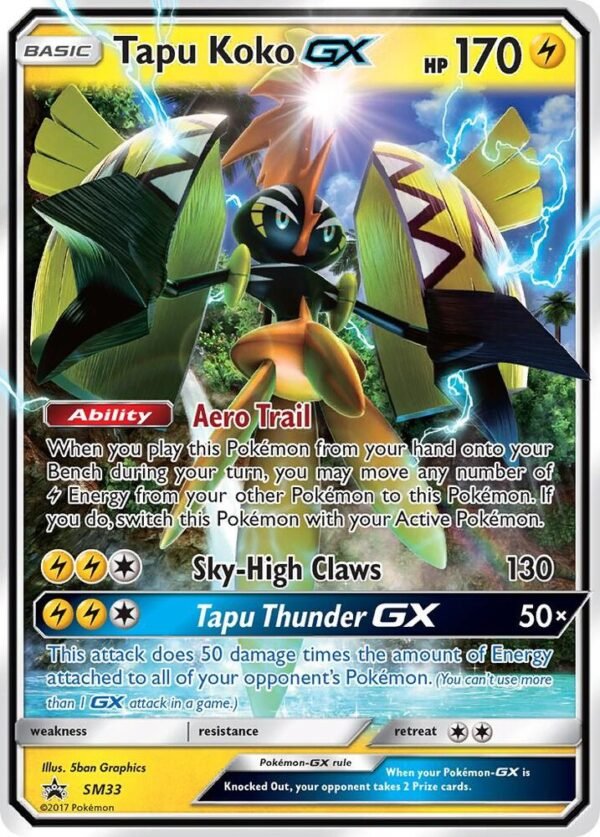 Tapu Koko GX SM33 Holofoil SM Promos Tapu Koko GX SM33 Holofoil SM Promos