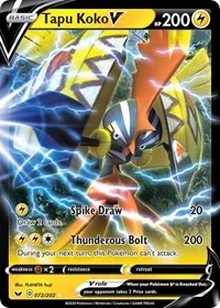 Tapu Koko V | 072/202 | Holofoil | SWSH01: Sword & Shield Base Set