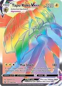 Tapu Koko VMAX (Secret) | 166/163 | Holofoil | SWSH05: Battle Styles