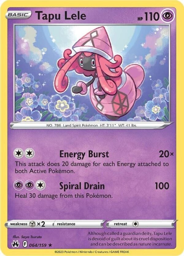 Tapu Lele 064/159 Holofoil Crown Zenith Tapu Lele 064/159 Holofoil Crown Zenith