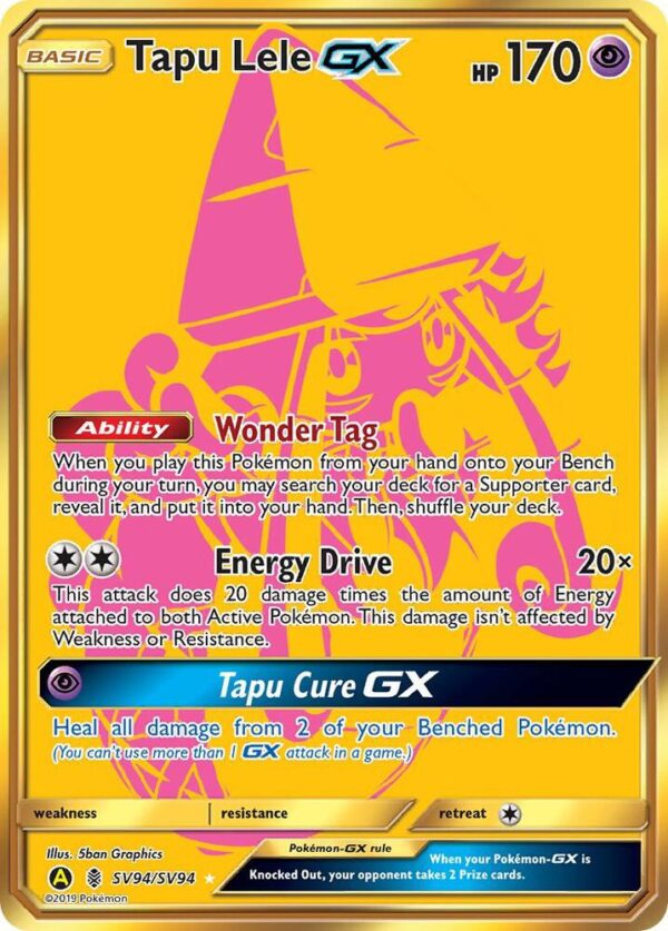 Tapu Lele GX SV94/SV94 Holofoil Hidden Fates: Shiny Vault Tapu Lele GX SV94/SV94 Holofoil Hidden Fates: Shiny Vault