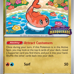 Tatsugiri 118 (Prerelease) [Staff] Holofoil SV: Scarlet & Violet Promo Cards