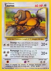 Tauros | 062/130 | Normal | Base Set 2