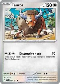 Tauros | 112/142 | Reverse Holofoil | SV07: Stellar Crown Tauros | 112/142 | Reverse Holofoil | SV07: Stellar Crown