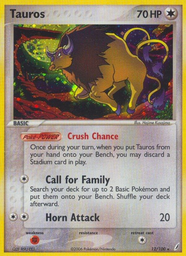 Tauros 12/100 Reverse Holofoil Crystal Guardians Tauros 12/100 Reverse Holofoil Crystal Guardians