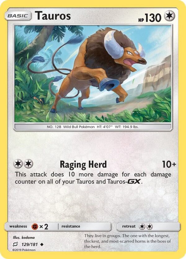 Tauros 129/181 Normal SM – Team Up Tauros 129/181 Normal SM – Team Up