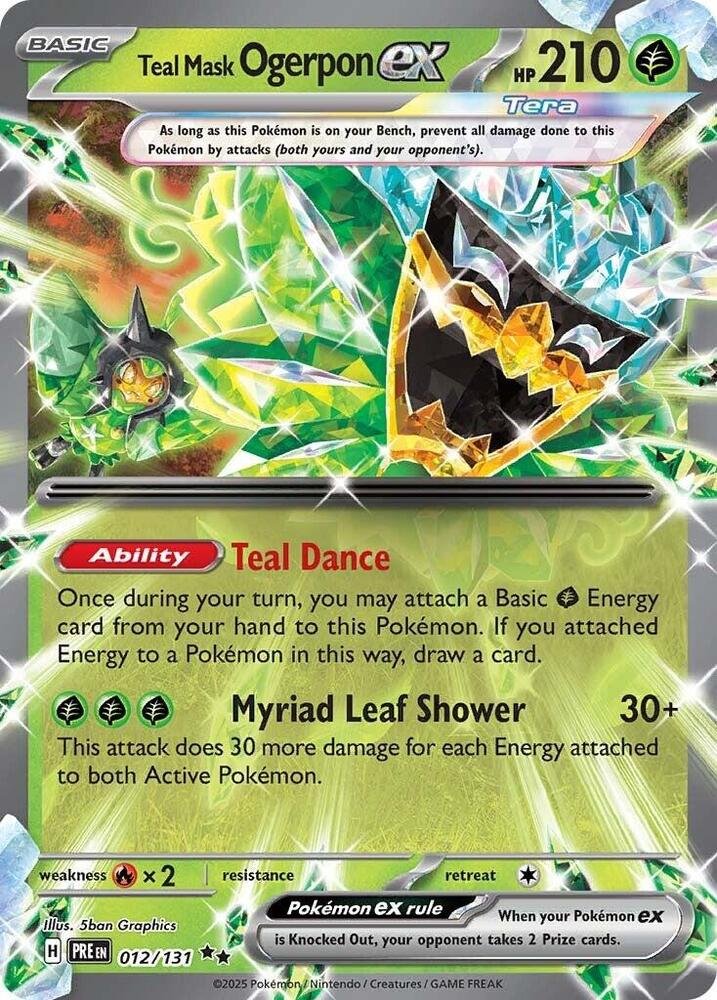 Teal Mask Ogerpon ex 012/131 Holofoil SV: Prismatic Evolutions