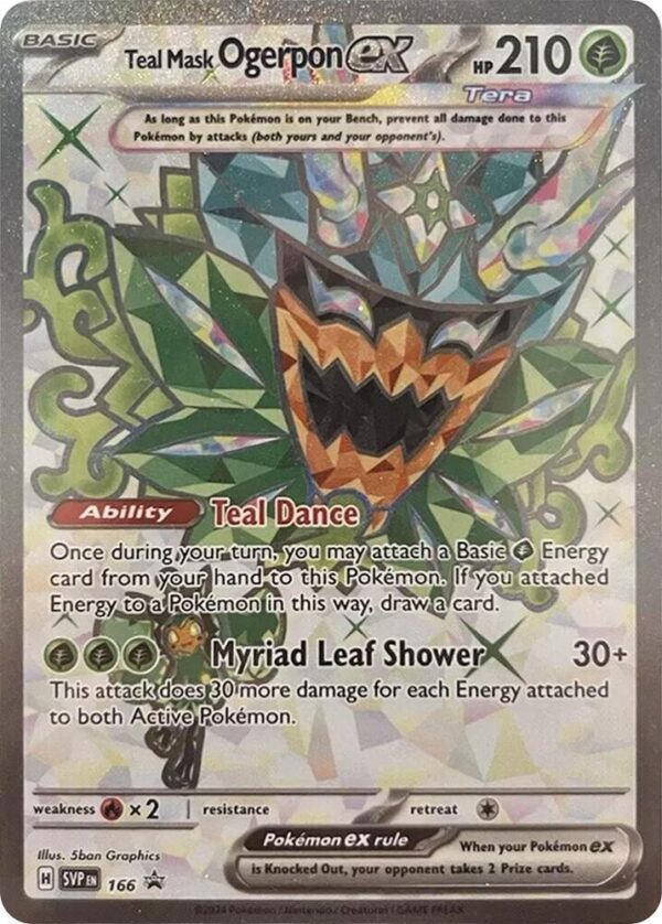 Teal Mask Ogerpon ex 166 Holofoil SV: Scarlet & Violet Promo Cards