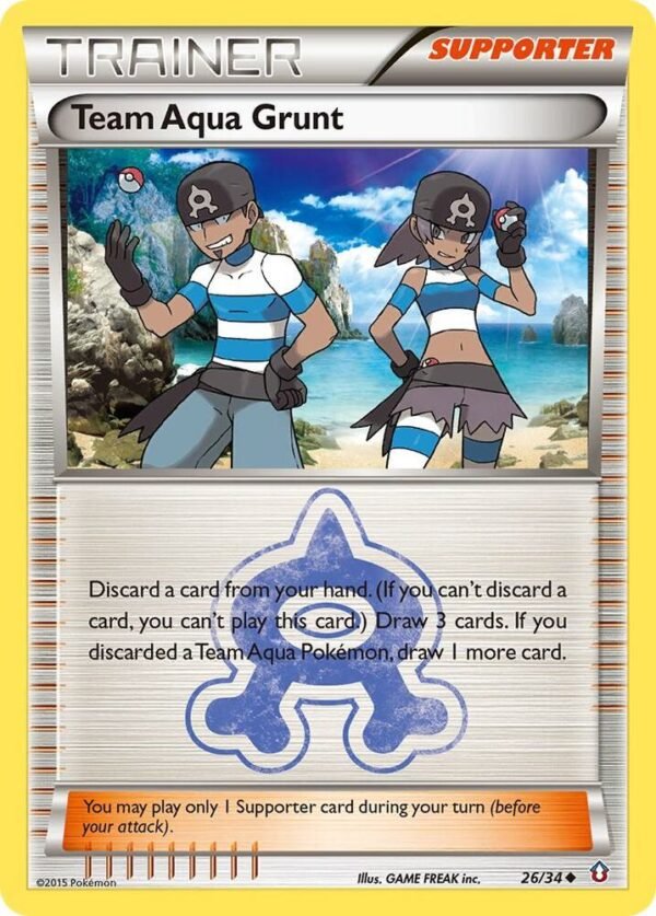 Team Aqua Grunt 26/34 Normal Double Crisis Team Aqua Grunt 26/34 Normal Double Crisis
