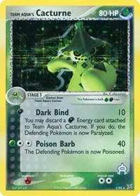 Team Aqua's Cacturne | 1/95 | Holofoil | Team Magma vs Team Aqua