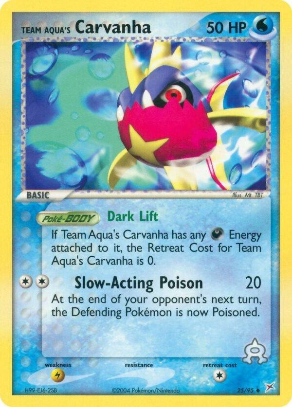 Team Aqua’s Carvanha 25/95 Normal Team Magma vs Team Aqua Team Aqua’s Carvanha 25/95 Normal Team Magma vs Team Aqua