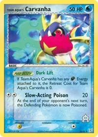 Team Aqua's Carvanha | 25/95 | Reverse Holofoil | Team Magma vs Team Aqua