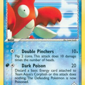 Team Aqua’s Corphish 26/95 Reverse Holofoil Team Magma vs Team Aqua Team Aqua’s Corphish 26/95 Reverse Holofoil Team Magma vs Team Aqua