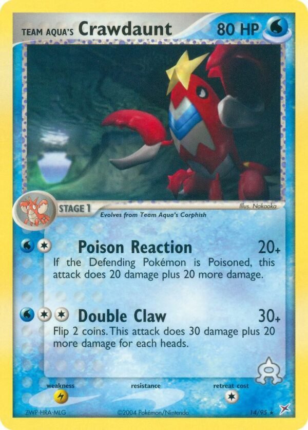 Team Aqua’s Crawdaunt 14/95 Normal Team Magma vs Team Aqua Team Aqua’s Crawdaunt 14/95 Normal Team Magma vs Team Aqua