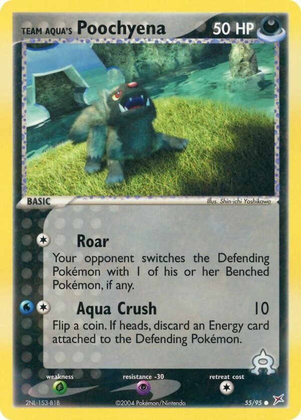 Team Aqua’s Poochyena 55/95 Normal Team Magma vs Team Aqua Team Aqua’s Poochyena 55/95 Normal Team Magma vs Team Aqua