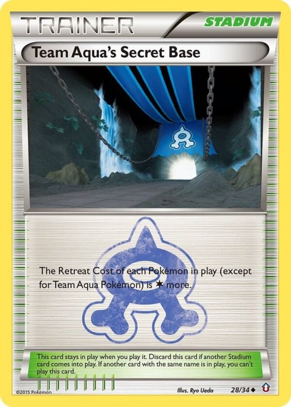 Team Aqua’s Secret Base 28/34 Reverse Holofoil Double Crisis