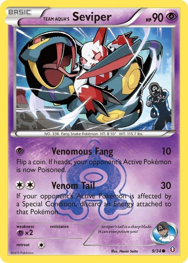 Team Aqua’s Seviper 9/34 Normal Double Crisis Team Aqua’s Seviper 9/34 Normal Double Crisis
