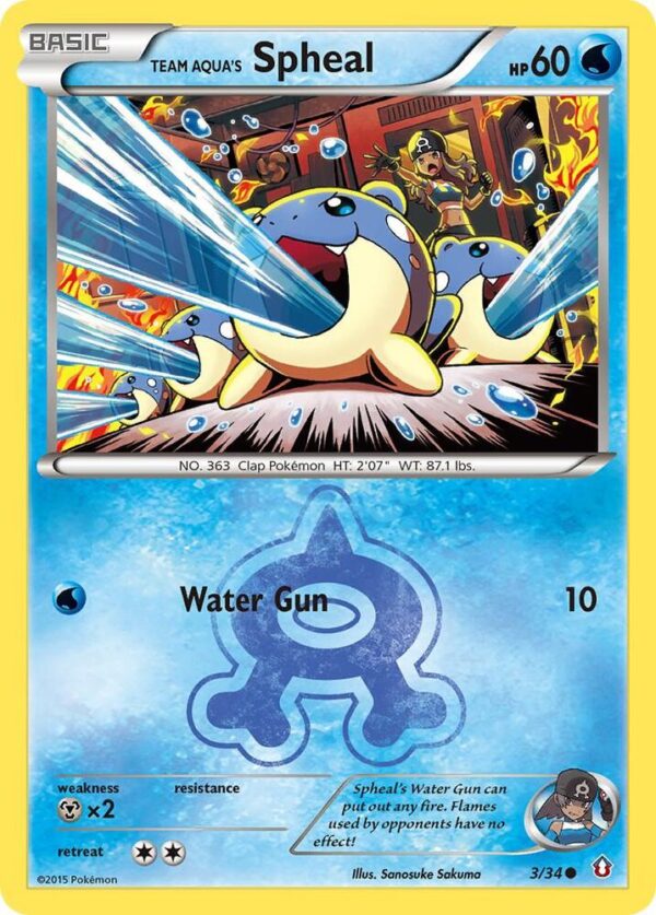 Team Aqua’s Spheal 3/34 Normal Double Crisis Team Aqua’s Spheal 3/34 Normal Double Crisis