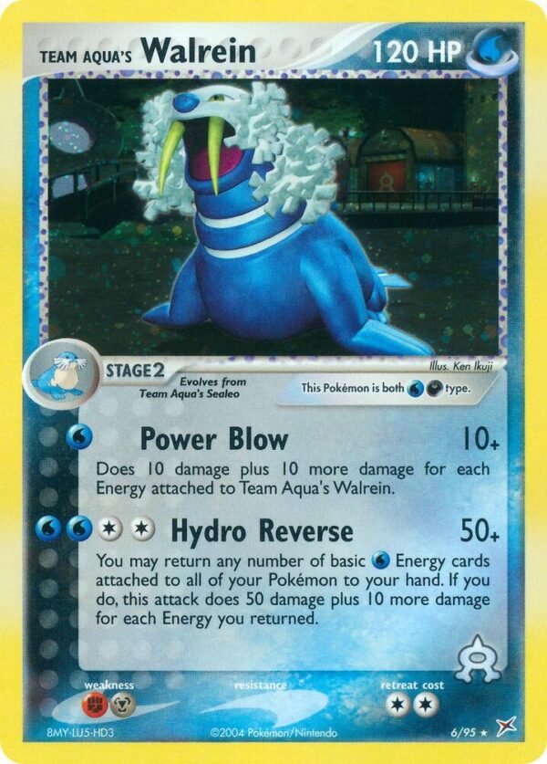 Team Aqua’s Walrein 6/95 Holofoil Team Magma vs Team Aqua Team Aqua’s Walrein 6/95 Holofoil Team Magma vs Team Aqua