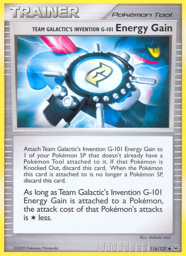 Team Galactic’s Invention G-101 Energy Gain 116/127 Reverse Holofoil Platinum Team Galactic’s Invention G-101 Energy Gain 116/127 Reverse Holofoil Platinum