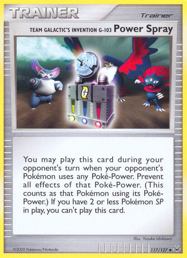 Team Galactic’s Invention G-103 Power Spray 117/127 Reverse Holofoil Platinum Team Galactic’s Invention G-103 Power Spray 117/127 Reverse Holofoil Platinum