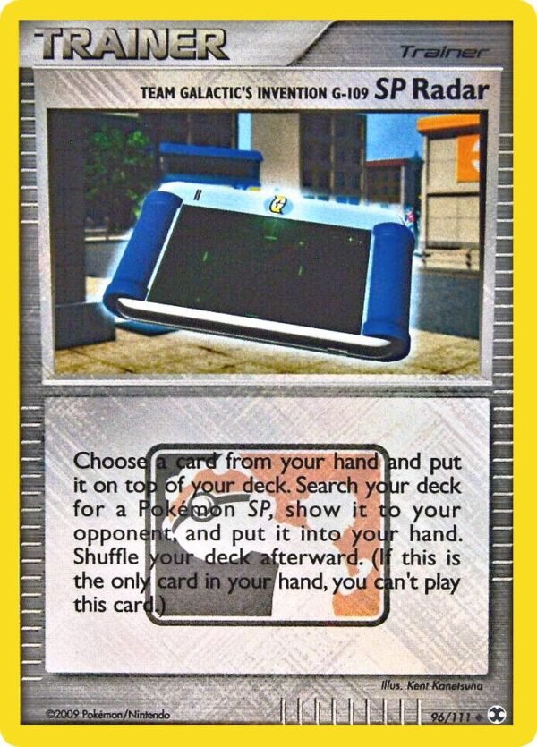 Team Galactic’s Invention G-109 SP Radar 96/111 (League Promo) 096/111 Reverse Holofoil League & Championship Cards