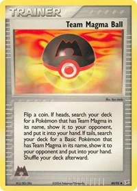 Team Magma Ball | 80/95 | Reverse Holofoil | Team Magma vs Team Aqua