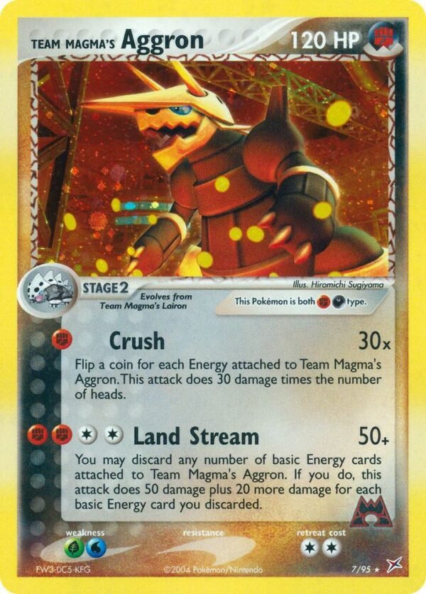 Team Magma’s Aggron 7/95 Holofoil Team Magma vs Team Aqua Team Magma’s Aggron 7/95 Holofoil Team Magma vs Team Aqua