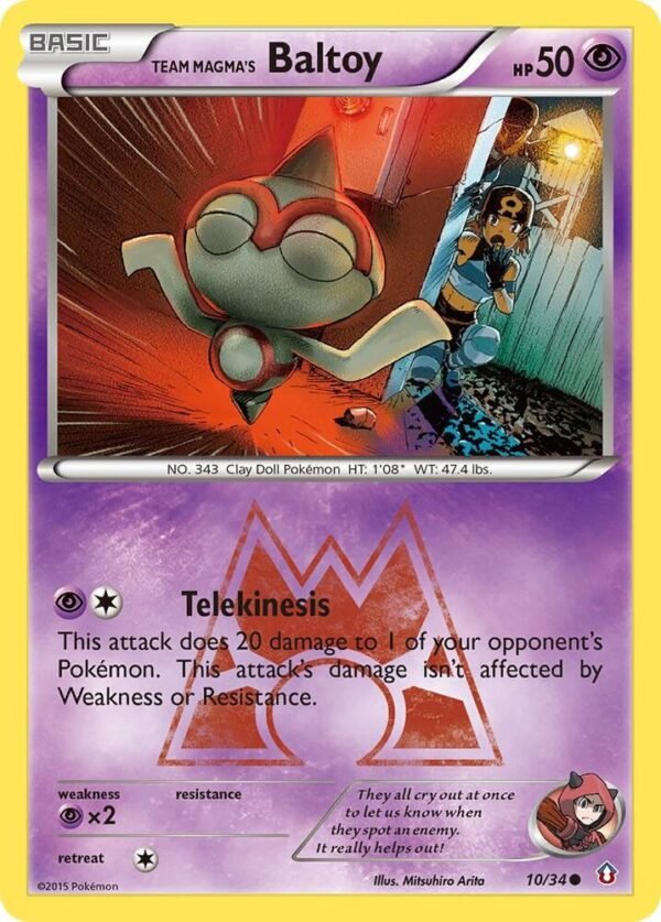 Team Magma’s Baltoy 10/34 Reverse Holofoil Double Crisis