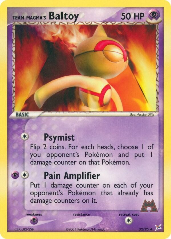 Team Magma’s Baltoy 32/95 Reverse Holofoil Team Magma vs Team Aqua Team Magma’s Baltoy 32/95 Reverse Holofoil Team Magma vs Team Aqua