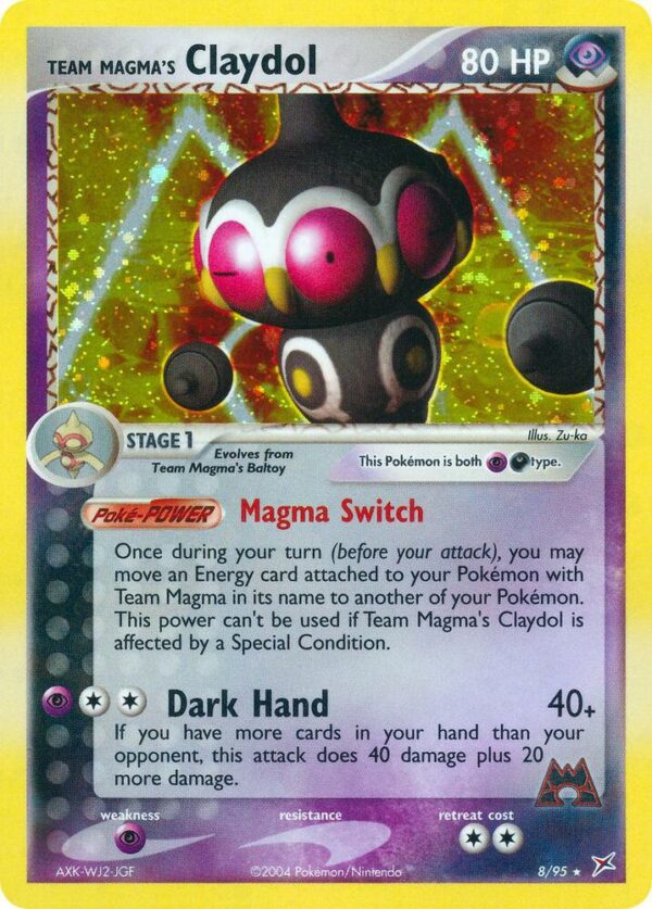 Team Magma’s Claydol 8/95 Holofoil Team Magma vs Team Aqua