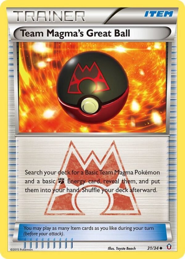 Team Magma’s Great Ball 31/34 Reverse Holofoil Double Crisis